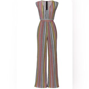 KENDALL + KYLIE Multi Striped Wide Leg Jumpsuit
